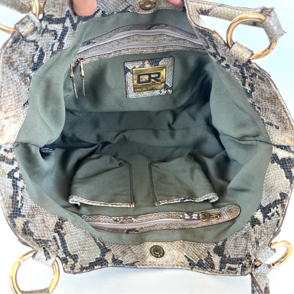orYANY Snake Print Bag with Gold Accents - Picture 10 of 16